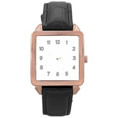 Rose Gold Leather Watch 