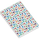 Blue Colorful Cats Silhouettes Pattern Large Memo Pads
