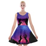 Unicorn Sunset Velvet Skater Dress