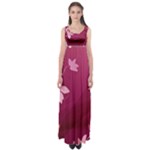 Pink Flower Art Empire Waist Maxi Dress