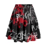 Emo Graffiti High Waist Skirt