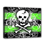 Deathrock Skull Canvas 14  x 11  (Stretched)