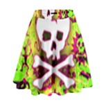 Deathrock Skull & Crossbones High Waist Skirt