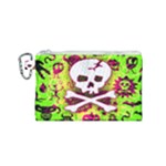 Deathrock Skull & Crossbones Canvas Cosmetic Bag (Small)