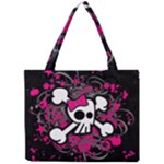 Girly Skull & Crossbones Mini Tote Bag