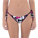 Girly Skull & Crossbones Reversible Bikini Bottom