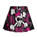 Girly Skull & Crossbones Mini Flare Skirt