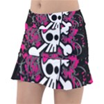 Girly Skull & Crossbones Tennis Skirt