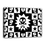 Gothic Punk Skull Canvas 16  x 12  (Stretched)
