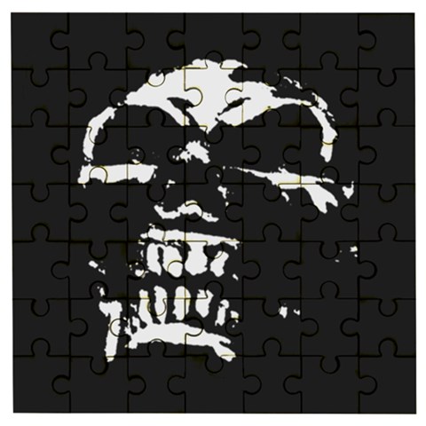 Morbid Skull Wooden Puzzle Square from mytees