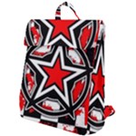 Star Checkerboard Splatter Flap Top Backpack