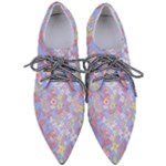 Pretty Flowers In Lilac Garden Women s Pointed Oxford Shoes