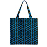 0059 Comic Head Bothered Smiley Pattern Zipper Grocery Tote Bag