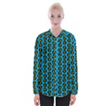 0059 Comic Head Bothered Smiley Pattern Womens Long Sleeve Shirt