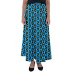 0059 Comic Head Bothered Smiley Pattern Flared Maxi Skirt