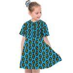 0059 Comic Head Bothered Smiley Pattern Kids  Sailor Dress