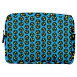 0059 Comic Head Bothered Smiley Pattern Make Up Pouch (Medium)