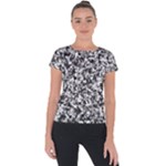 Camouflage BW Short Sleeve Sports Top 