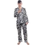 Camouflage BW Men s Long Sleeve Satin Pajamas Set