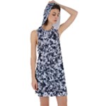 Camouflage BW Racer Back Hoodie Dress