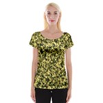 Camouflage Sand  Cap Sleeve Top