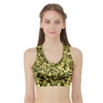 Camouflage Sand  Sports Bra with Border