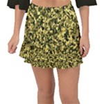 Camouflage Sand  Fishtail Mini Chiffon Skirt