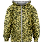 Camouflage Sand  Kids  Zipper Hoodie Without Drawstring