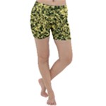 Camouflage Sand  Lightweight Velour Yoga Shorts