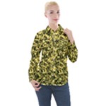Camouflage Sand  Women s Long Sleeve Pocket Shirt