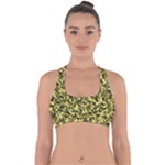 Camouflage Sand  Cross Back Hipster Bikini Top 