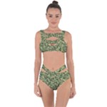 Camouflage Green Bandaged Up Bikini Set 