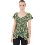 Camouflage Green Lace Front Dolly Top