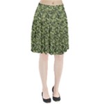 Camouflage Green Pleated Skirt