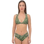 Camouflage Green Double Strap Halter Bikini Set