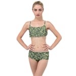 Camouflage Green Layered Top Bikini Set
