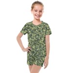 Camouflage Green Kids  Mesh Tee and Shorts Set
