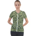 Camouflage Green Short Sleeve Zip Up Jacket