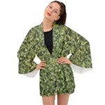 Camouflage Green Long Sleeve Kimono