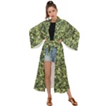 Camouflage Green Maxi Kimono