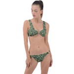 Camouflage Green Ring Detail Crop Bikini Set