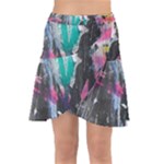 Graffiti Grunge Wrap Front Skirt