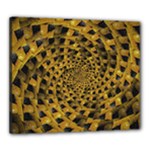 Spiral Symmetry Geometric Pattern Black Backgrond Canvas 24  x 20  (Stretched)