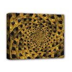 Spiral Symmetry Geometric Pattern Black Backgrond Deluxe Canvas 14  x 11  (Stretched)