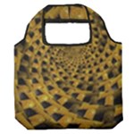 Spiral Symmetry Geometric Pattern Black Backgrond Premium Foldable Grocery Recycle Bag
