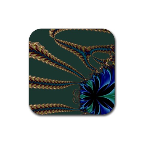 Fractal34 Rubber Coaster (Square) from mytees Front