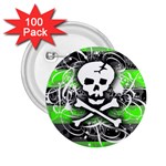 Deathrock Skull 2.25  Button (100 pack)