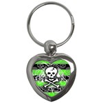 Deathrock Skull Key Chain (Heart)