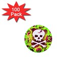 Deathrock Skull & Crossbones 1  Mini Magnet (100 pack) 