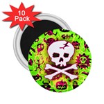 Deathrock Skull & Crossbones 2.25  Magnet (10 pack)